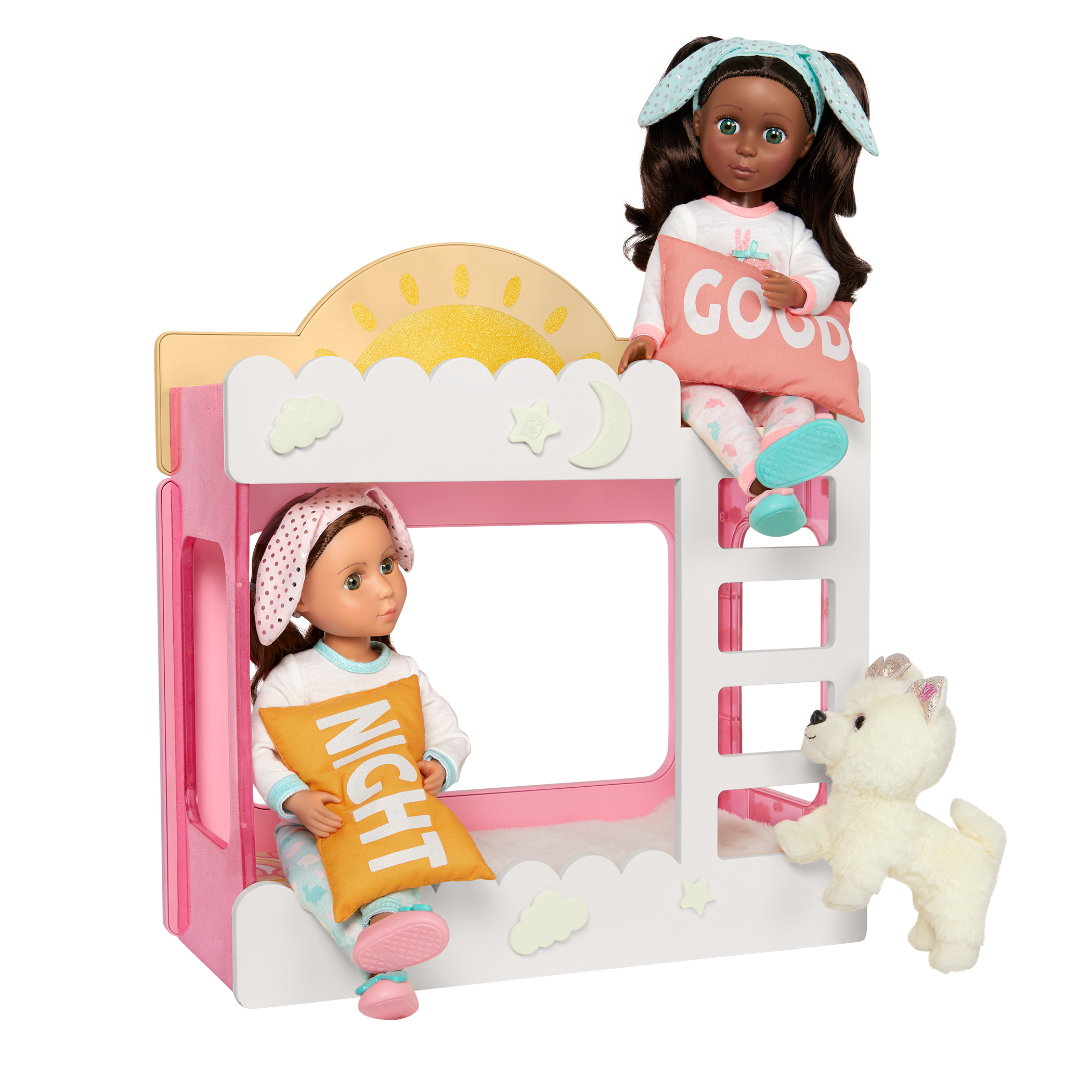 Glitter Girls pink and white bunk bed
