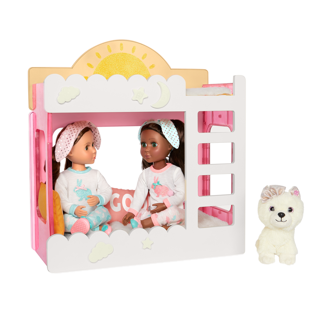 Glitter Girls pink and white bunk bed