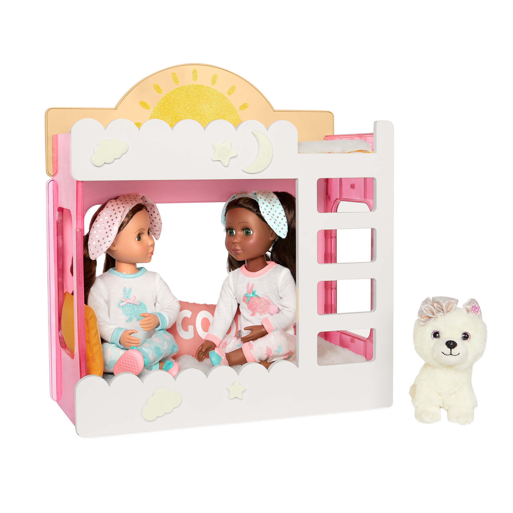 Glitter Girls pink and white bunk bed