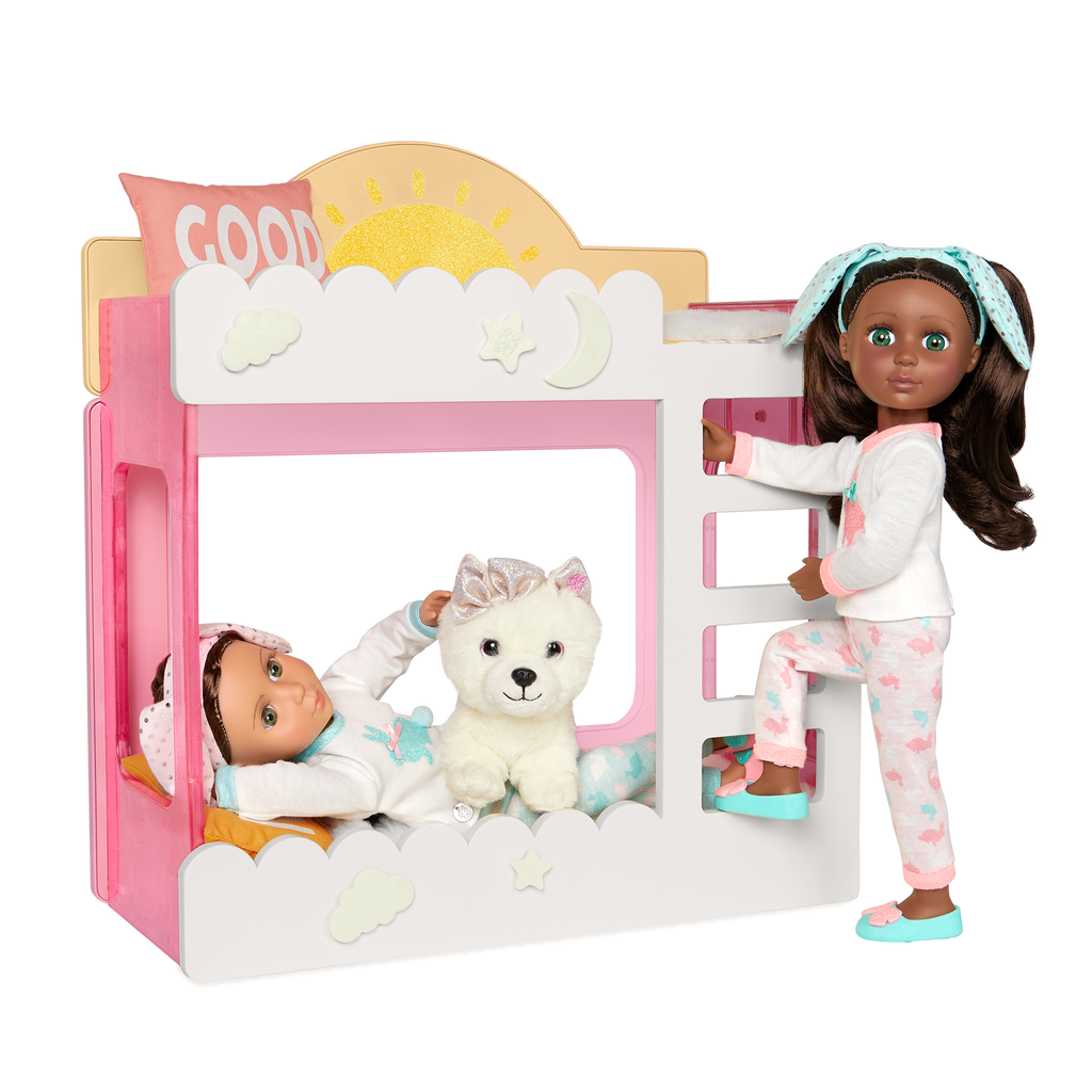 Glitter Girls pink and white bunk bed