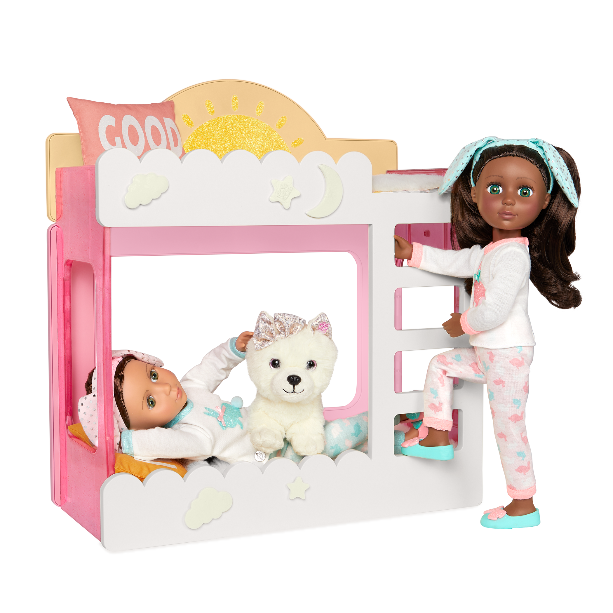 Glitter Girls pink and white bunk bed