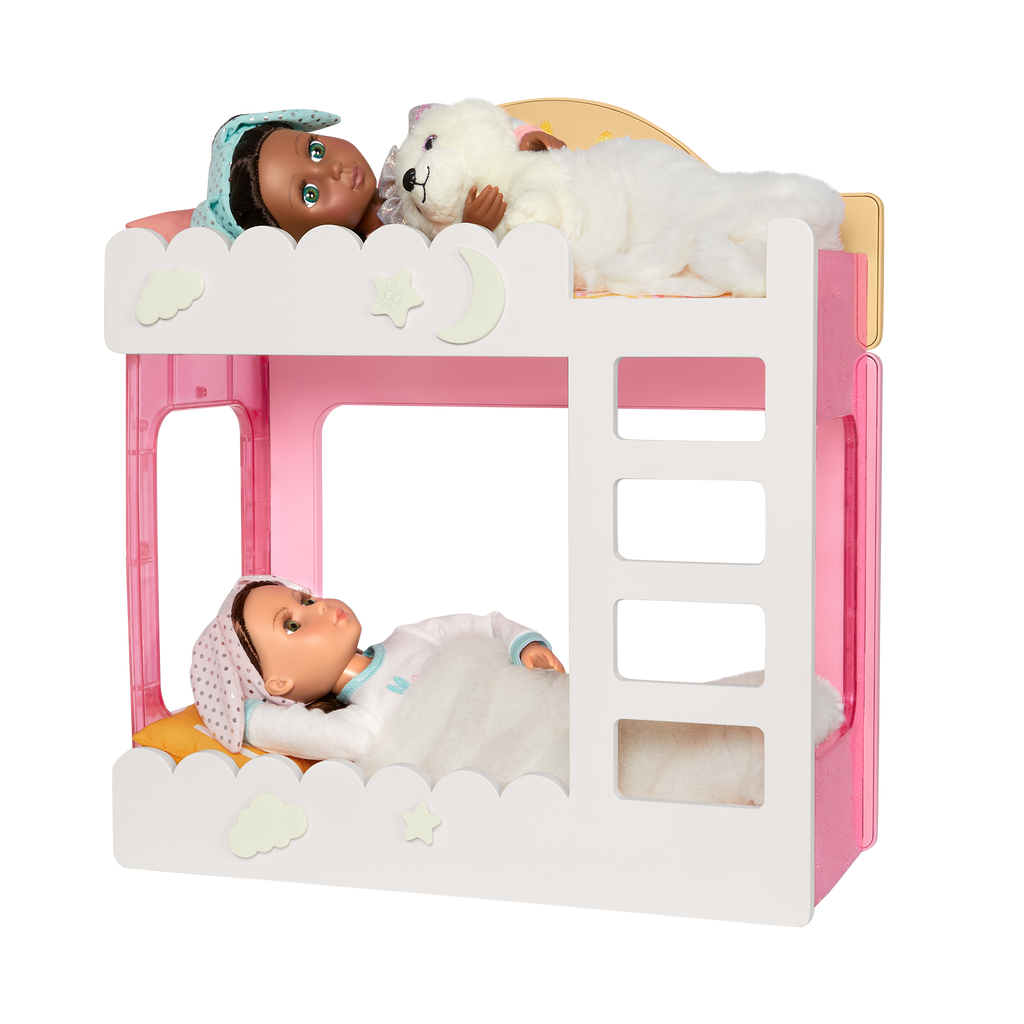 Glitter Girls pink and white bunk bed
