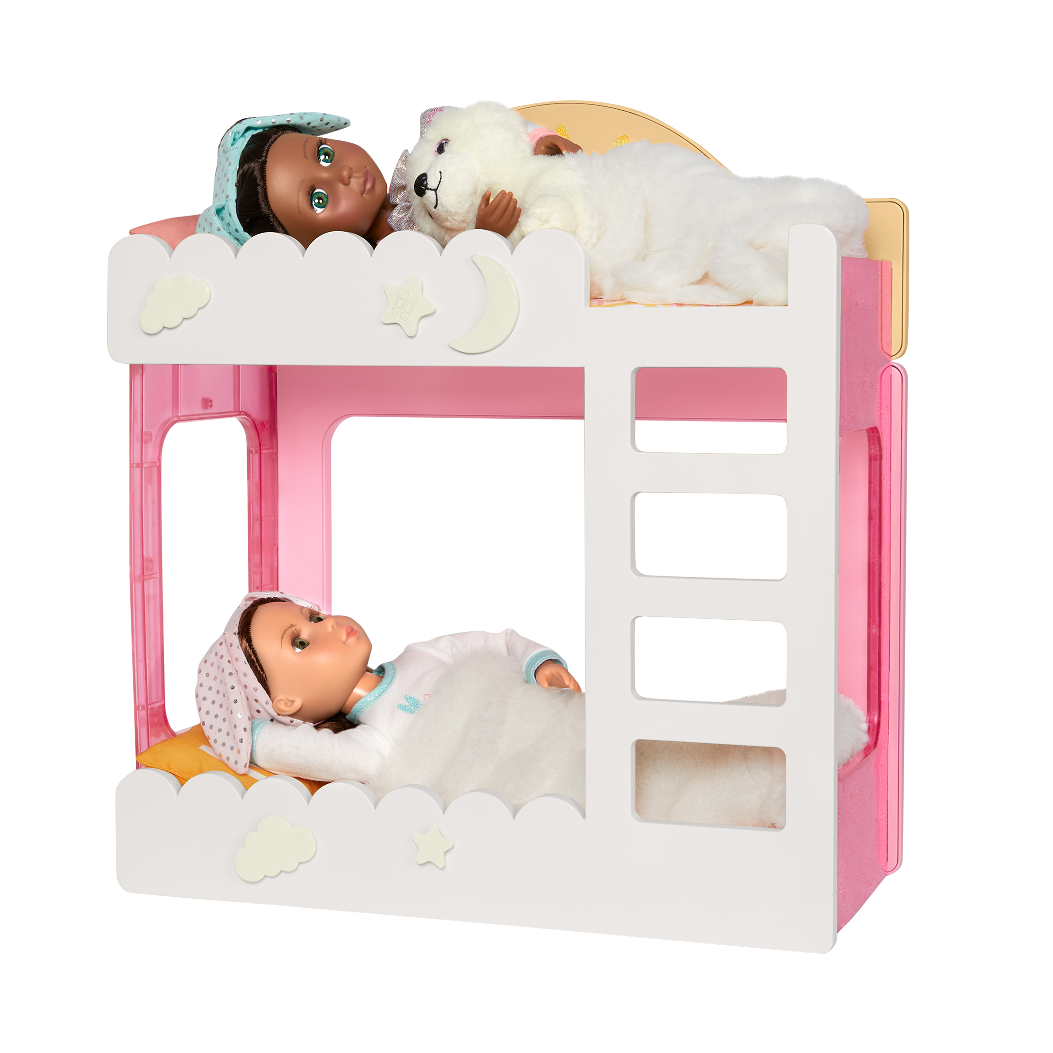Glitter Girls pink and white bunk bed