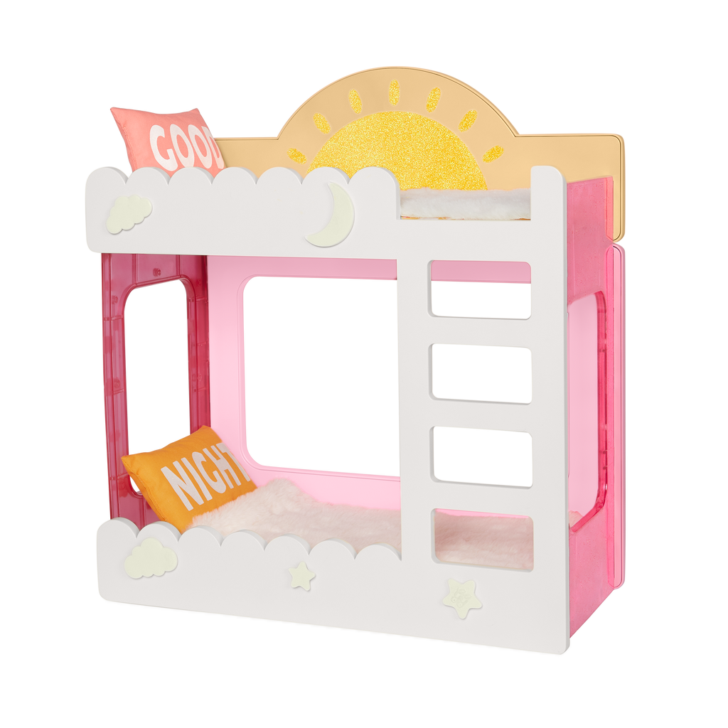 Glitter Girls pink and white bunk bed
