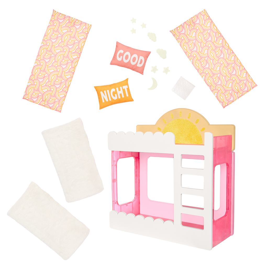 Glitter Girls pink and white bunk bed