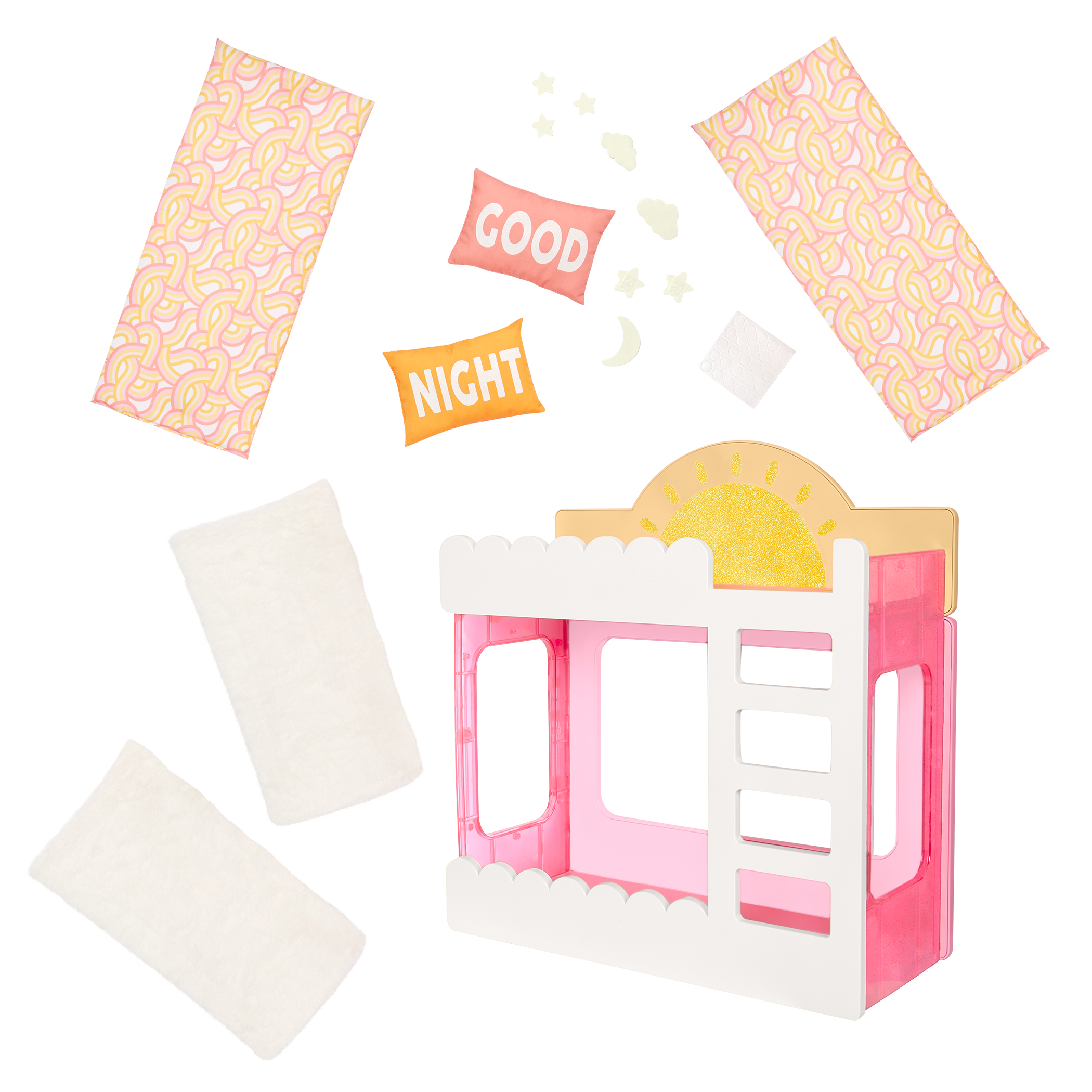 Glitter Girls pink and white bunk bed