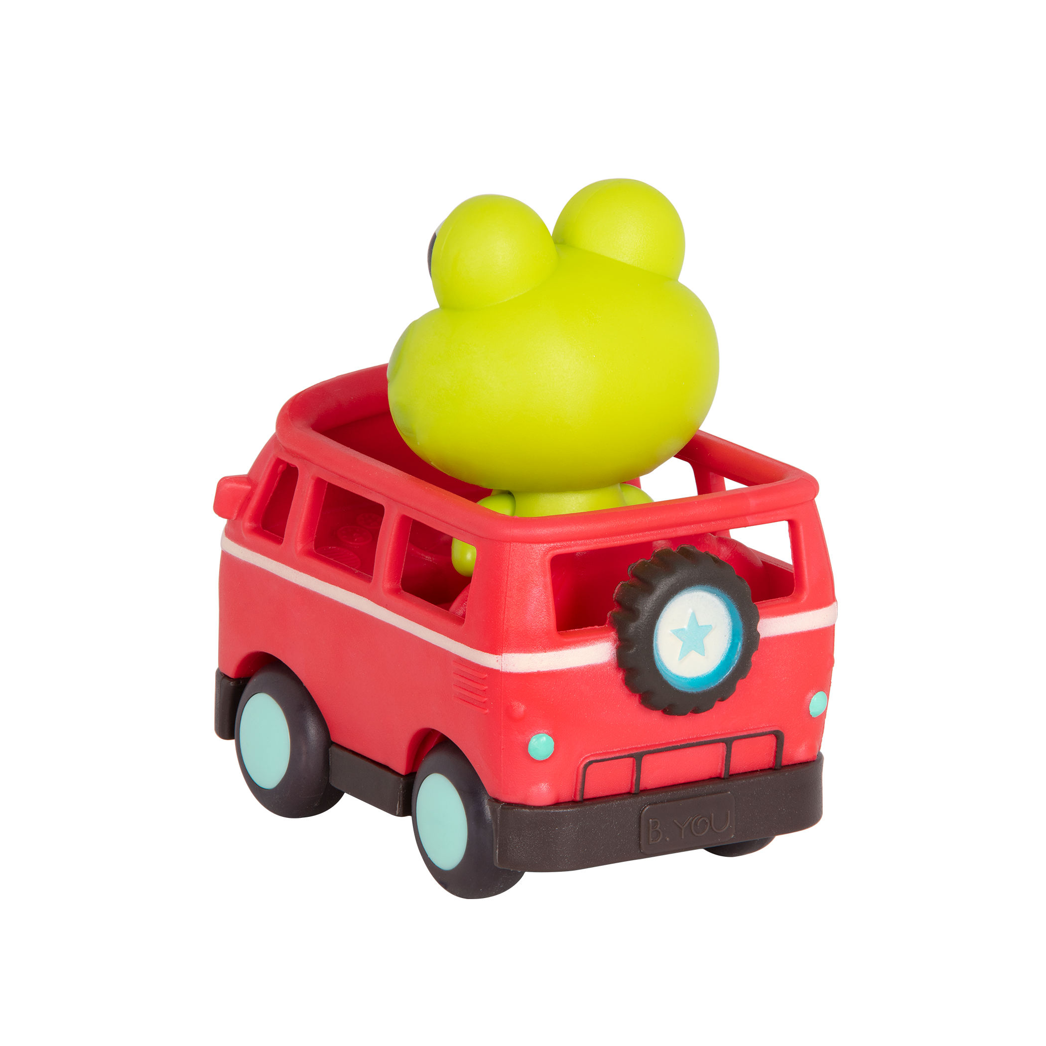 Light-up toy frog and retro van