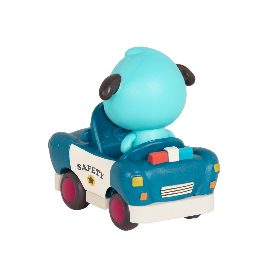 Light-up toy dog and police car