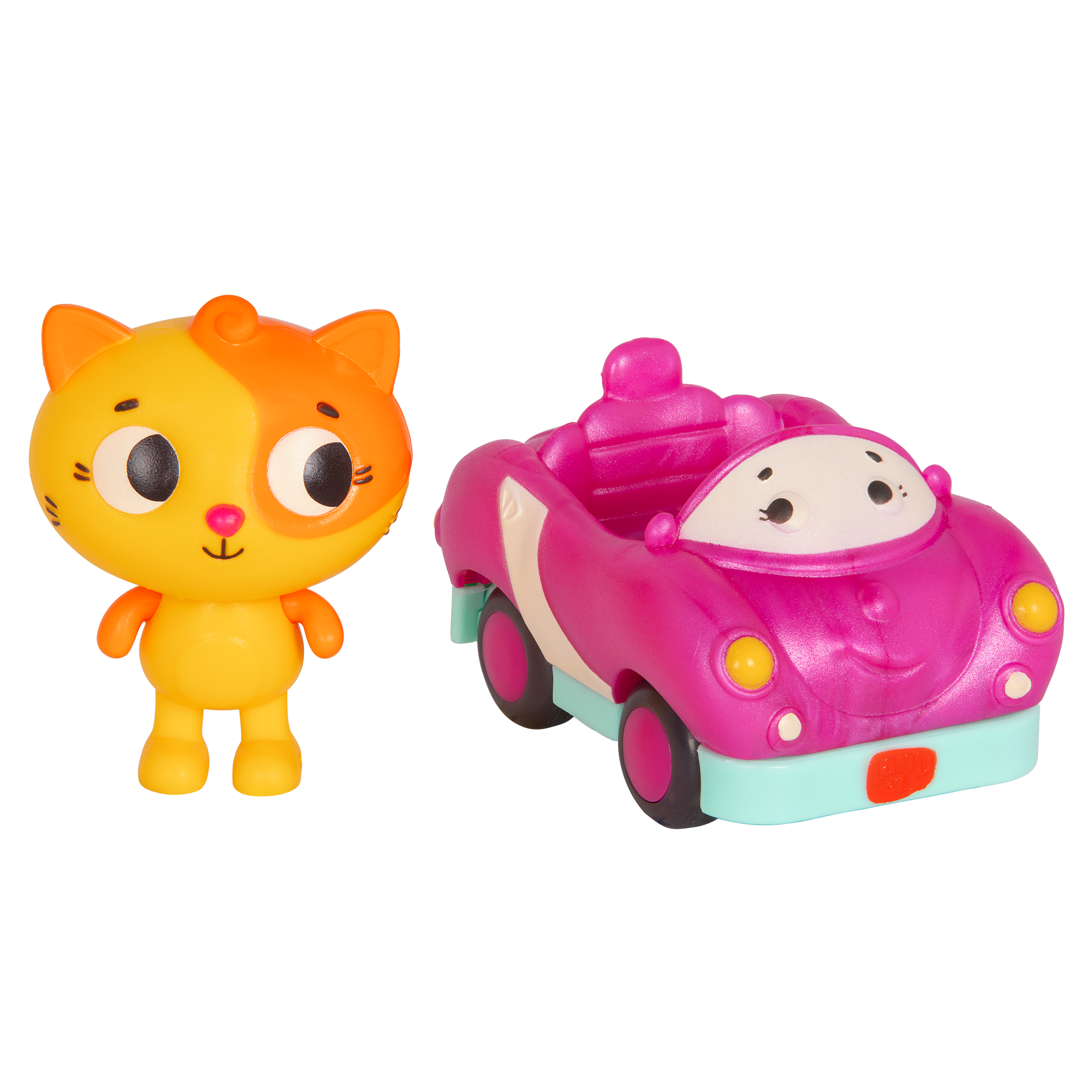 Light-up toy cat and car