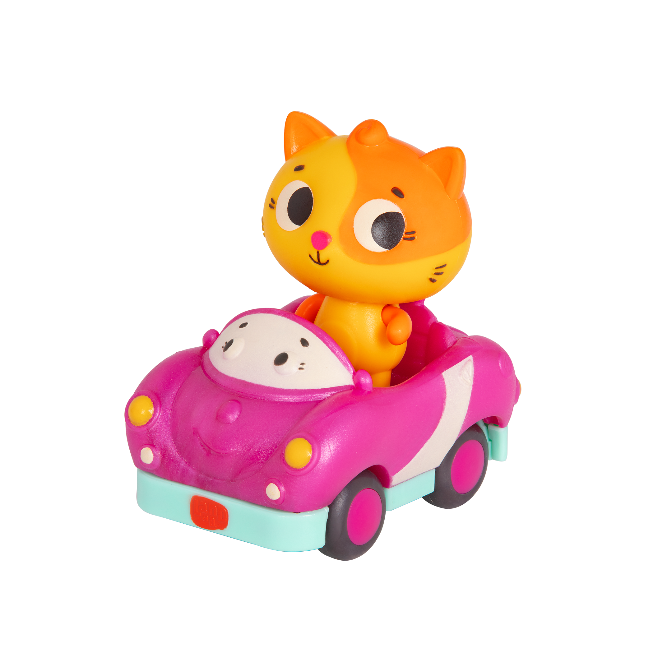 Light-up toy cat and car