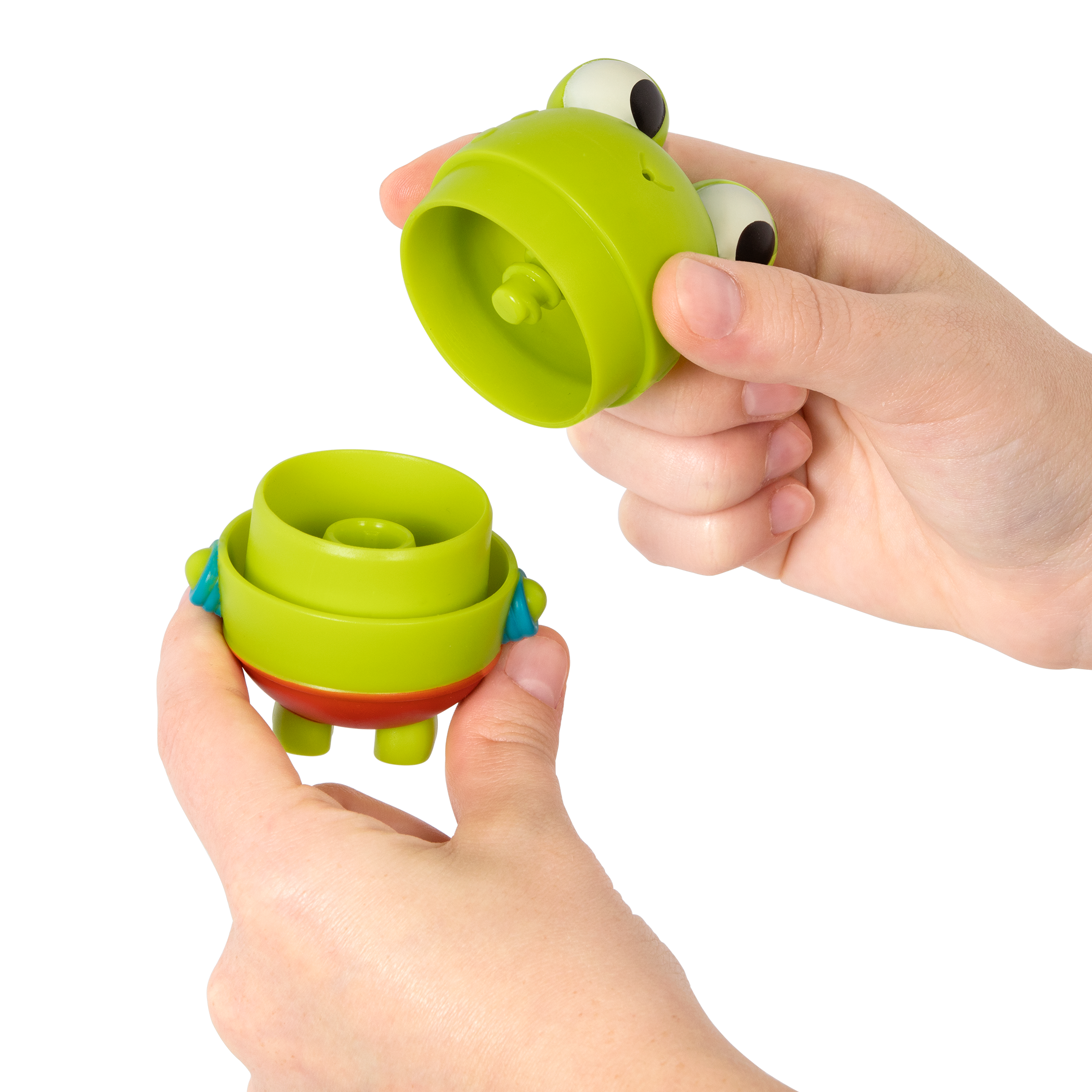 Frog squirt and light-up whale bath toys.