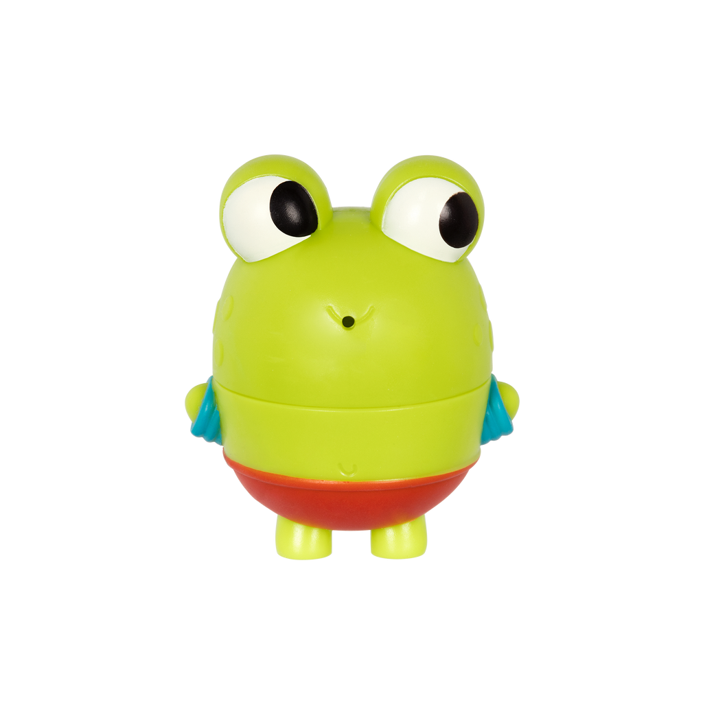 Frog squirt and light-up whale bath toys.