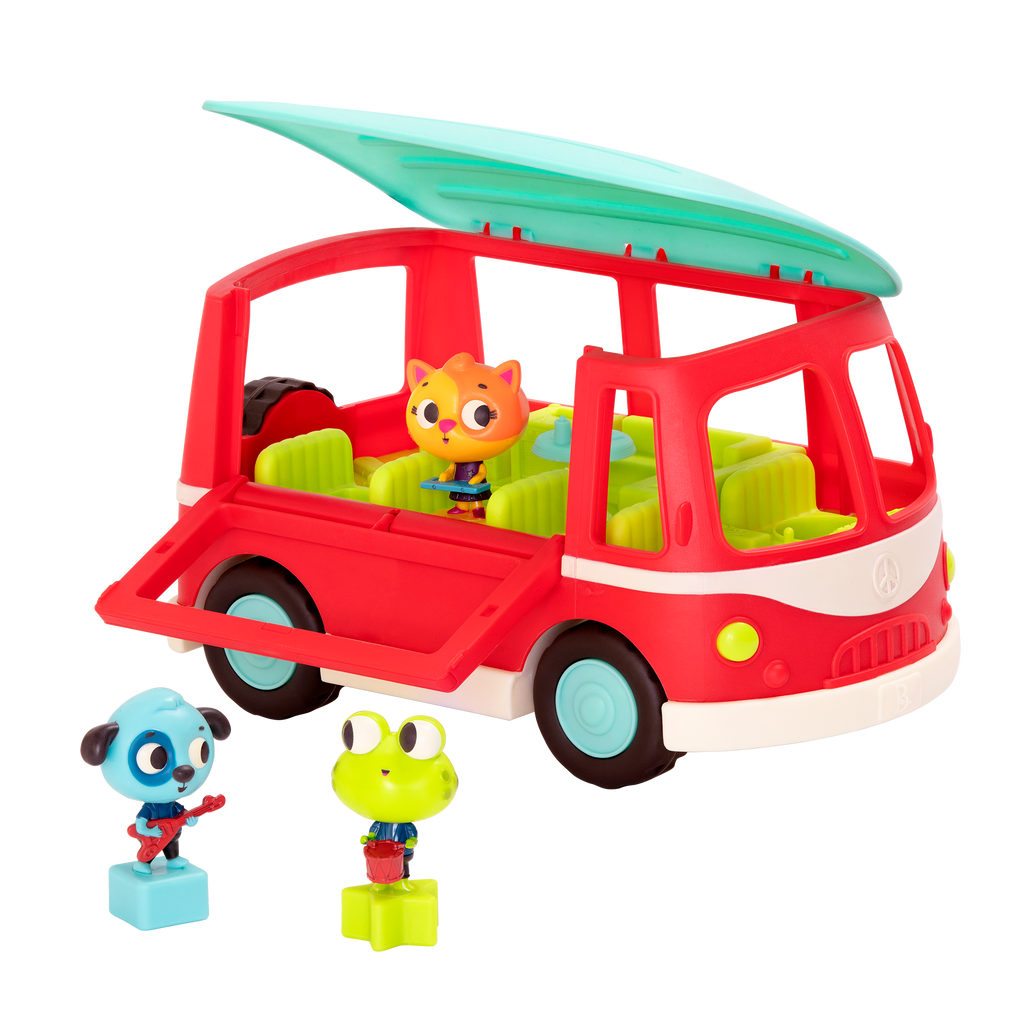 Musical toy bus with three animal characters