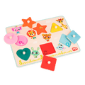 Shape wooden peg puzzle
