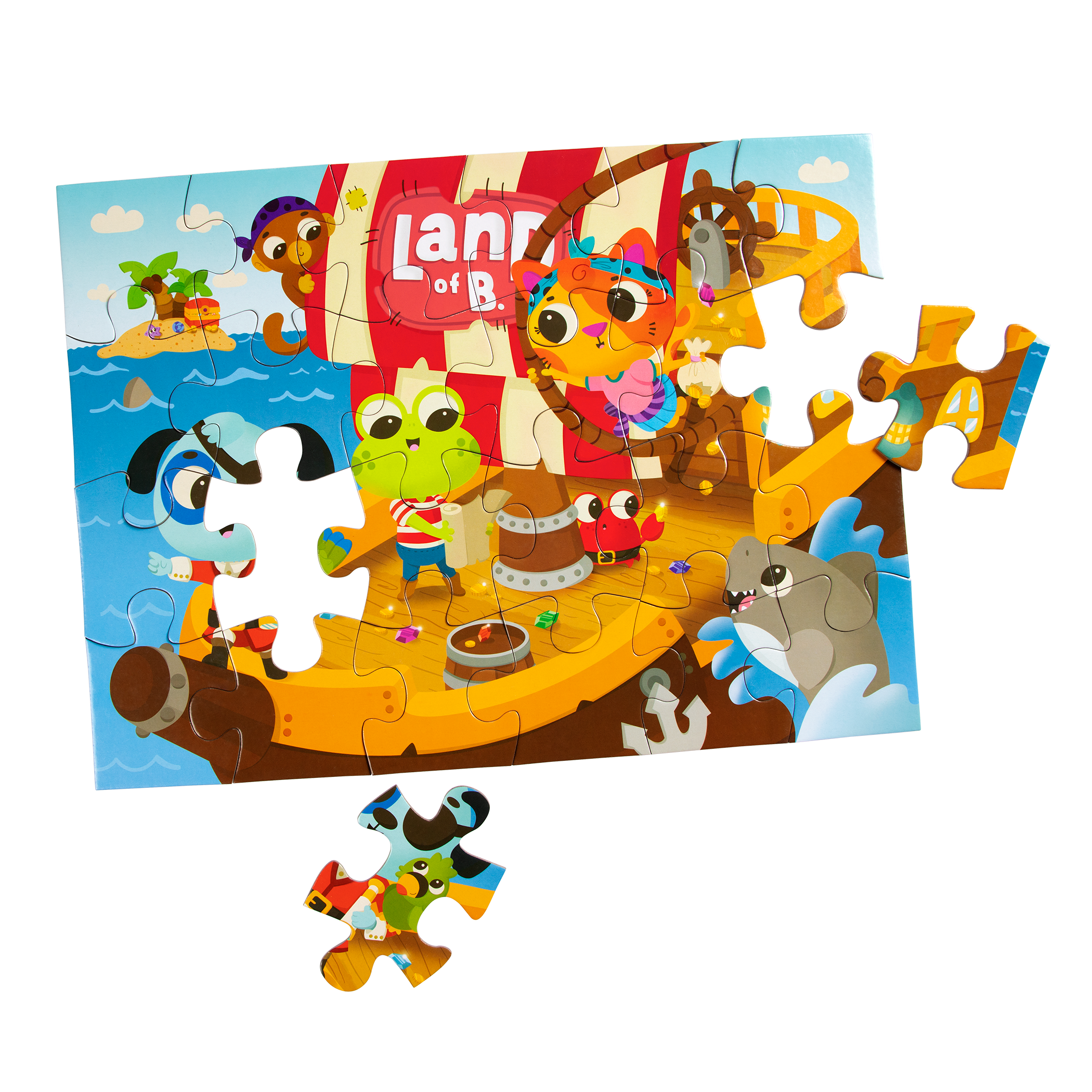 Three jigsaw puzzles.