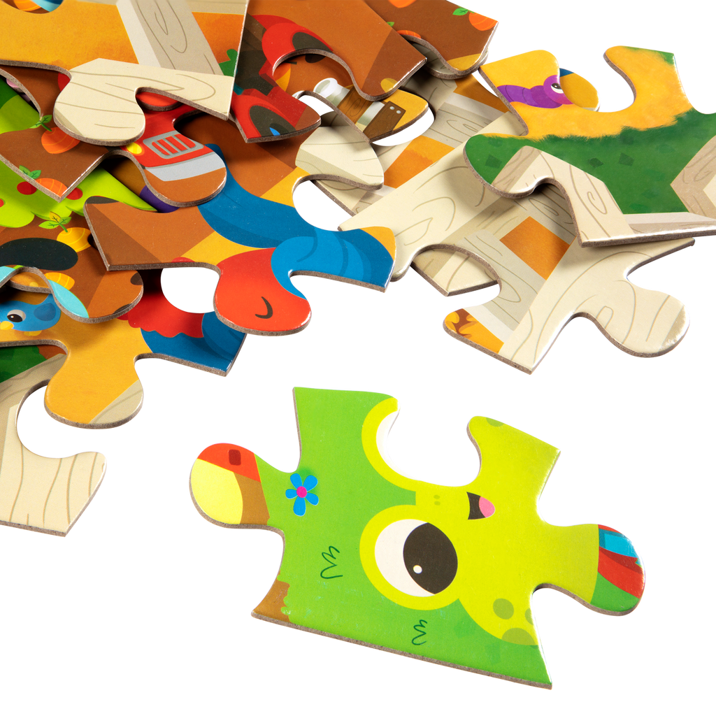 Three jigsaw puzzles.