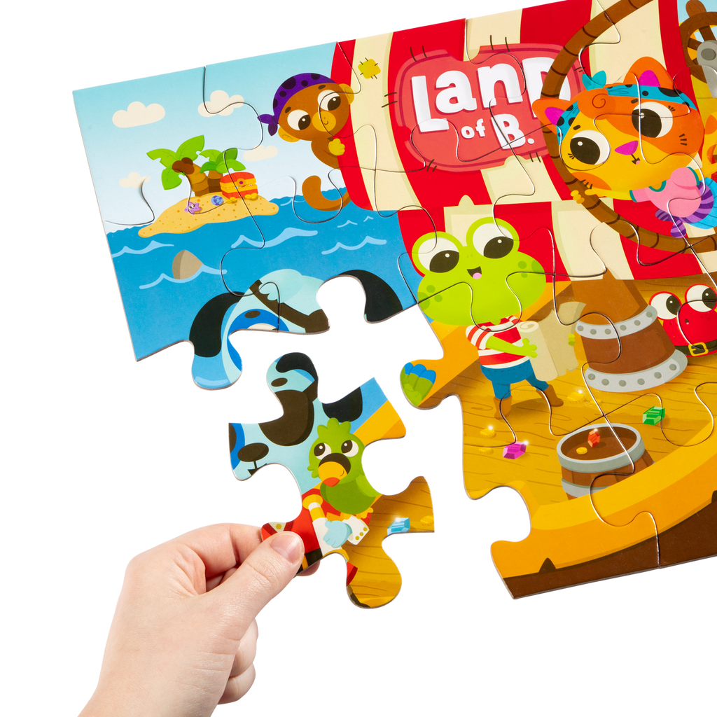 Three jigsaw puzzles.