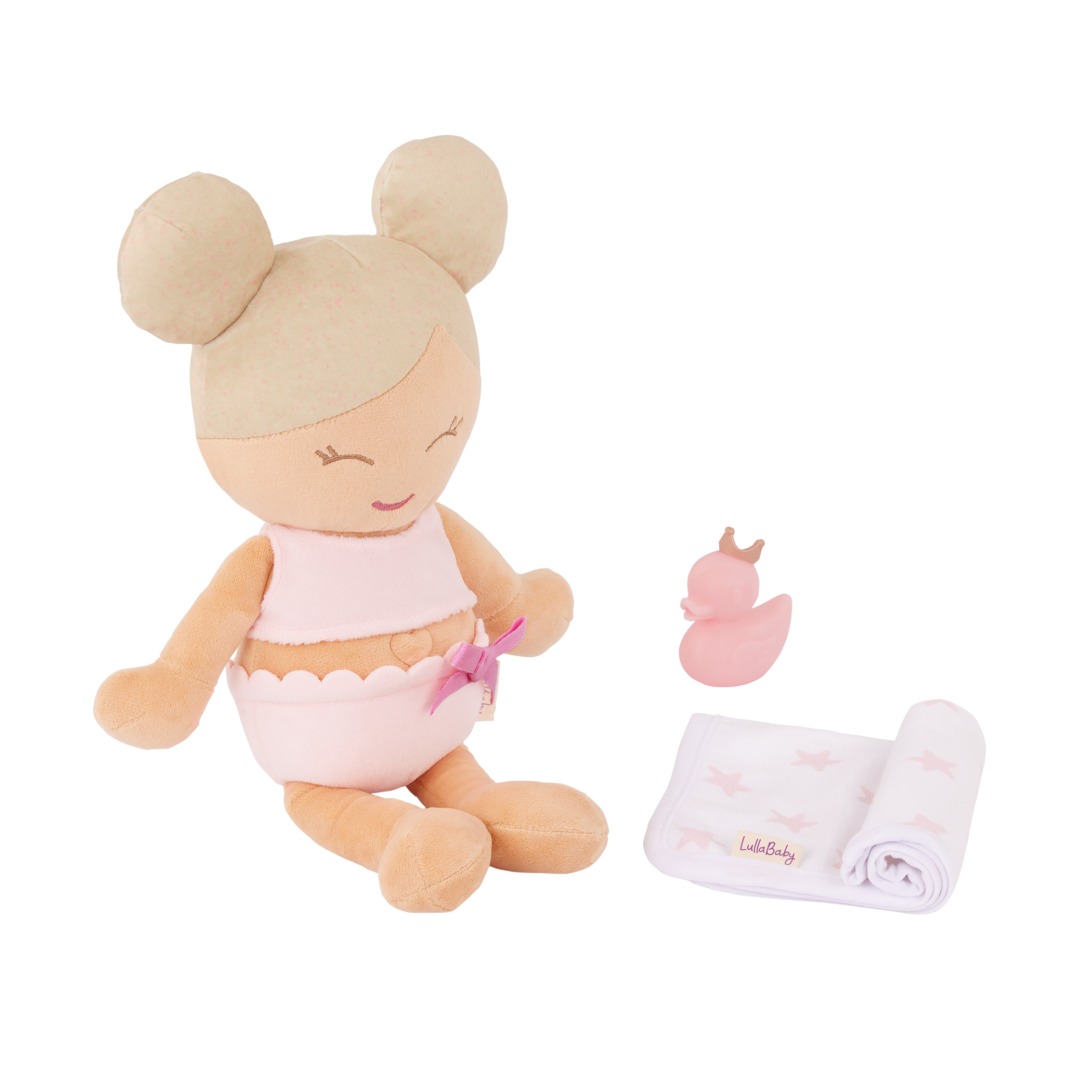 LullaBaby Plush Bath Doll & Accessories