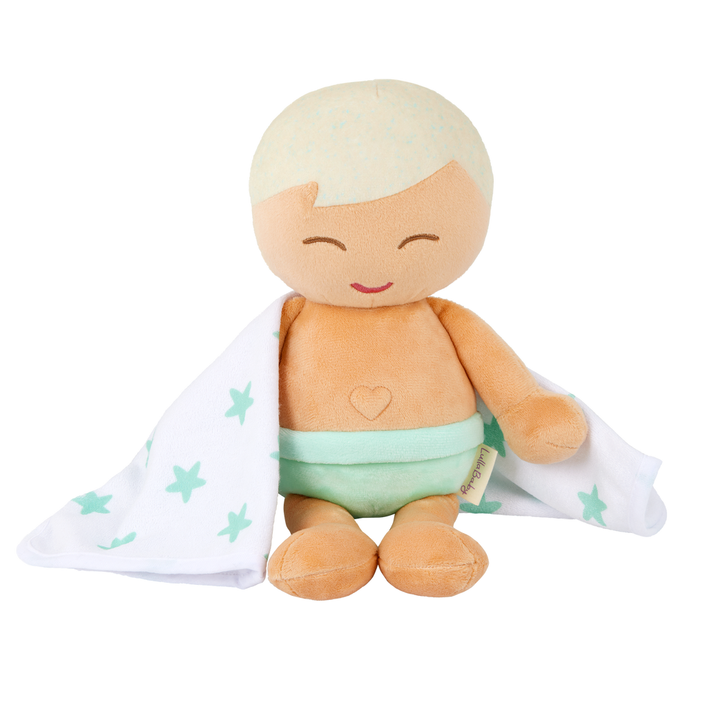 LullaBaby Boy Plush Bath Doll & Accessories