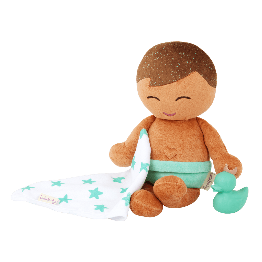 LullaBaby Boy Plush Bath Doll & Accessories