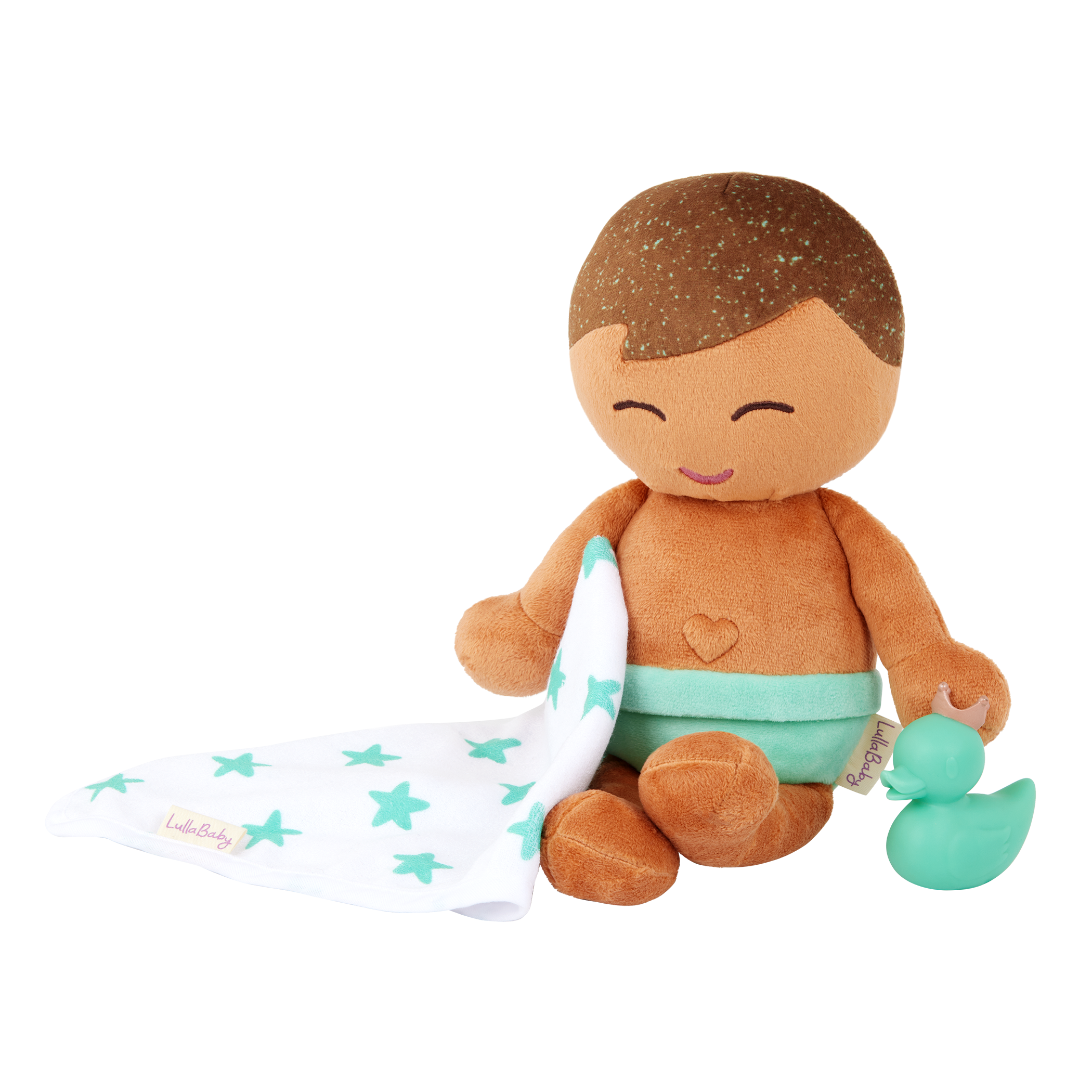 LullaBaby Boy Plush Bath Doll & Accessories