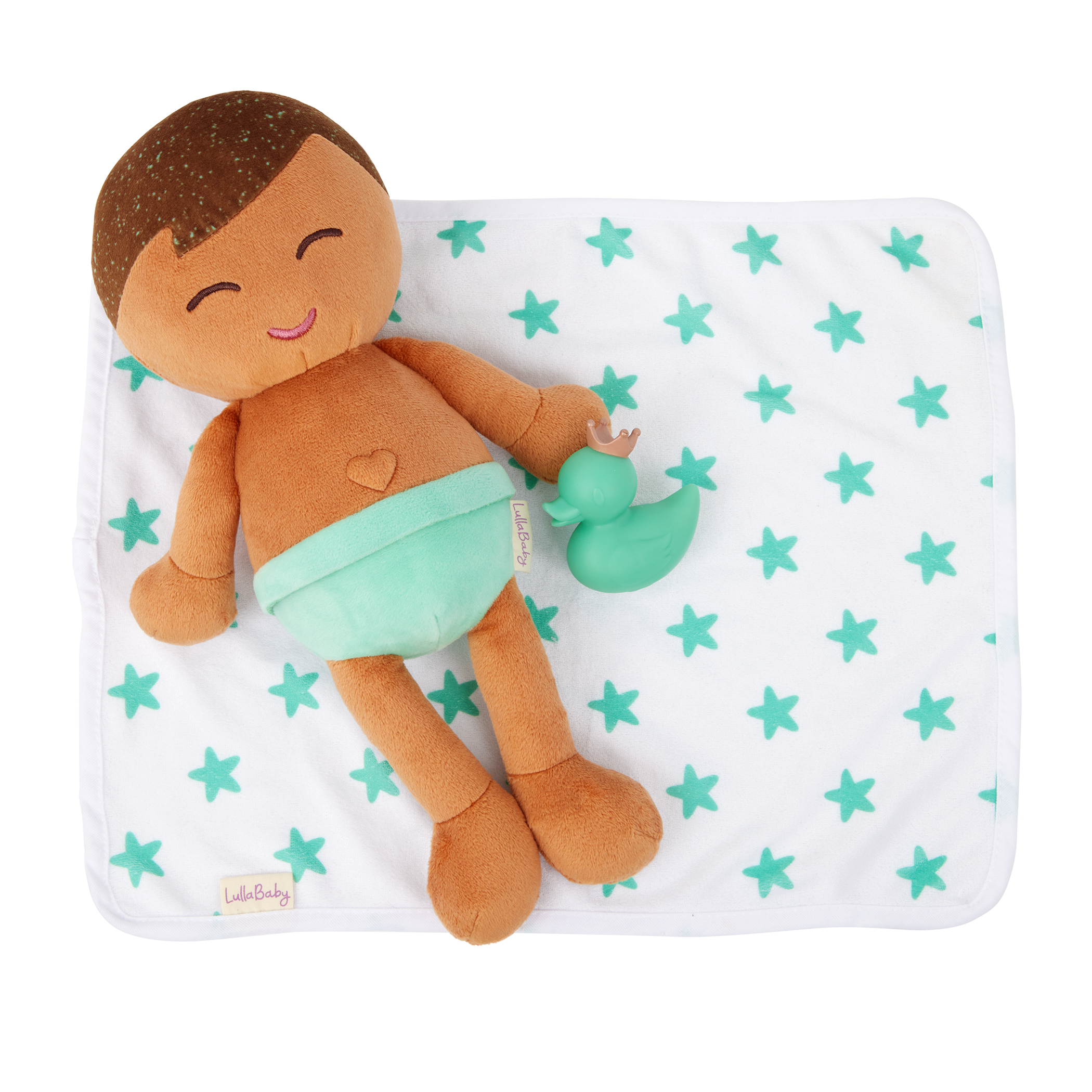 LullaBaby Boy Plush Bath Doll & Accessories