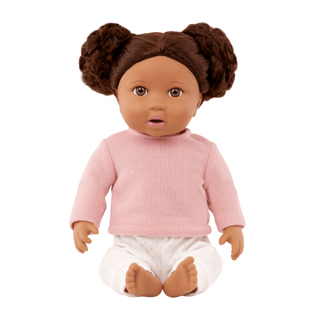 LullaBaby Doll with Wavy Brown Hair