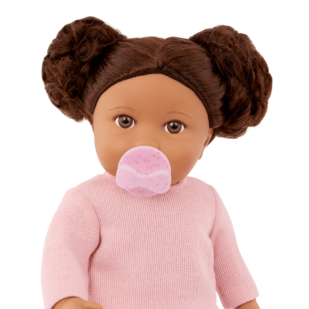 LullaBaby Doll with Wavy Brown Hair