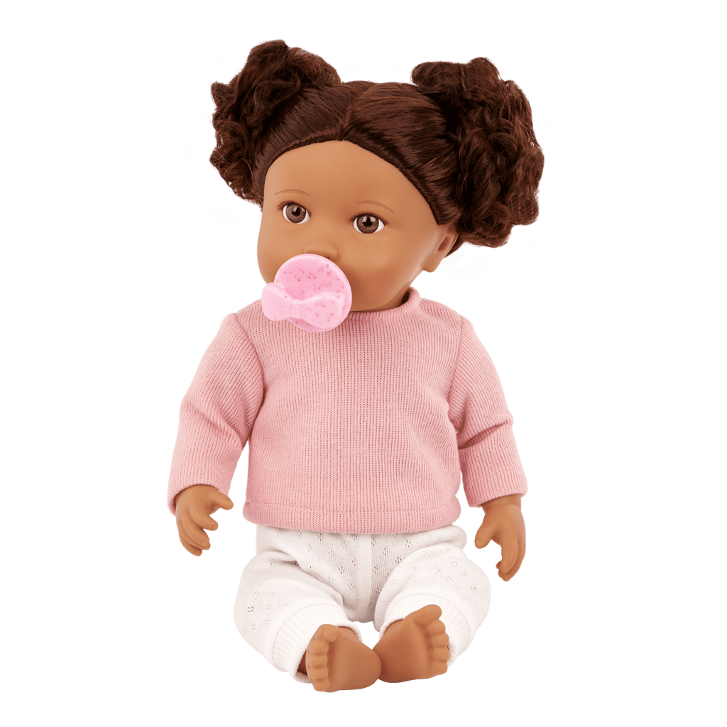 LullaBaby Doll with Wavy Brown Hair