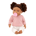 LullaBaby Doll with Wavy Brown Hair