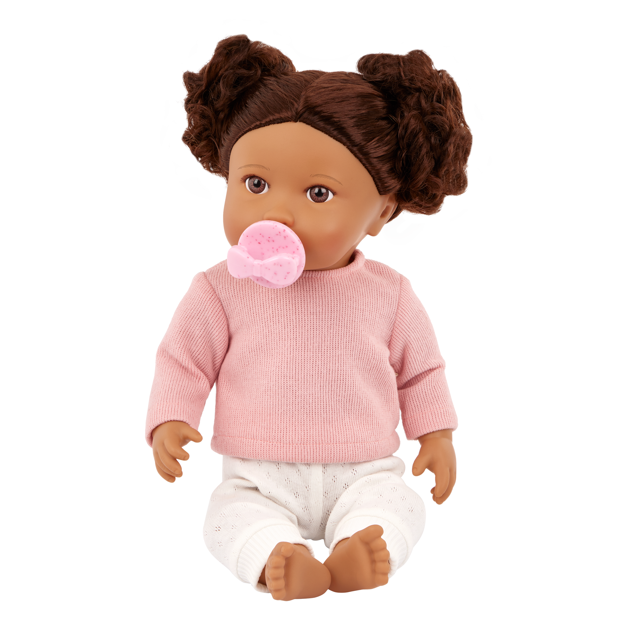 LullaBaby Doll with Wavy Brown Hair