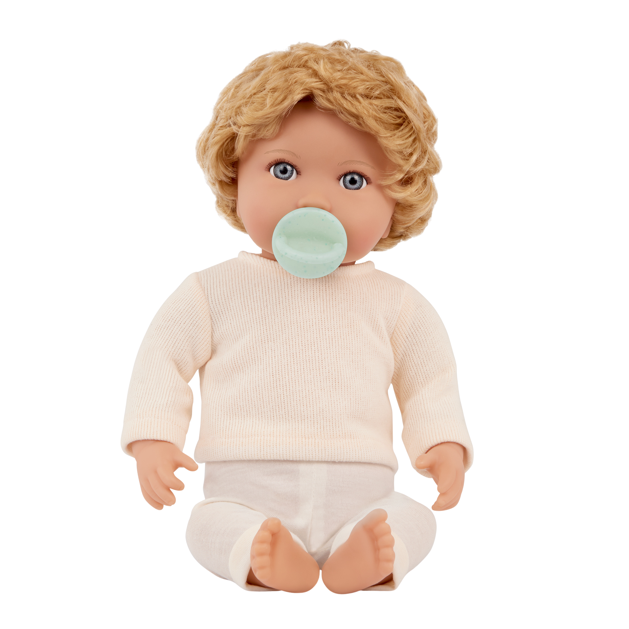 Baby Doll with Short Blonde Hair