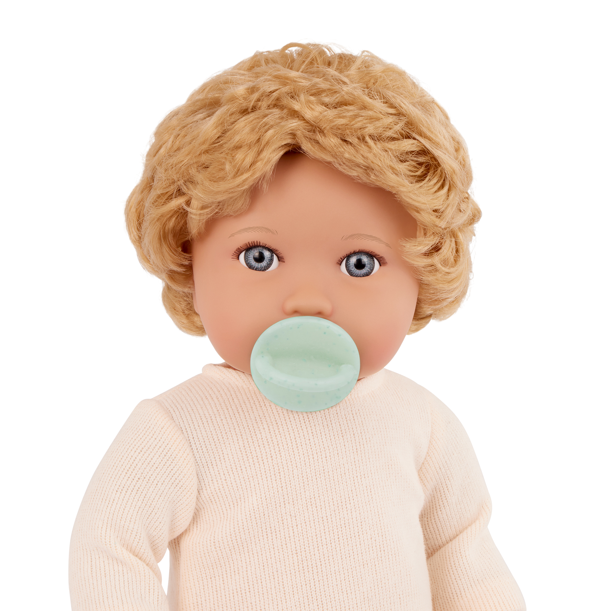 Baby Doll with Short Blonde Hair