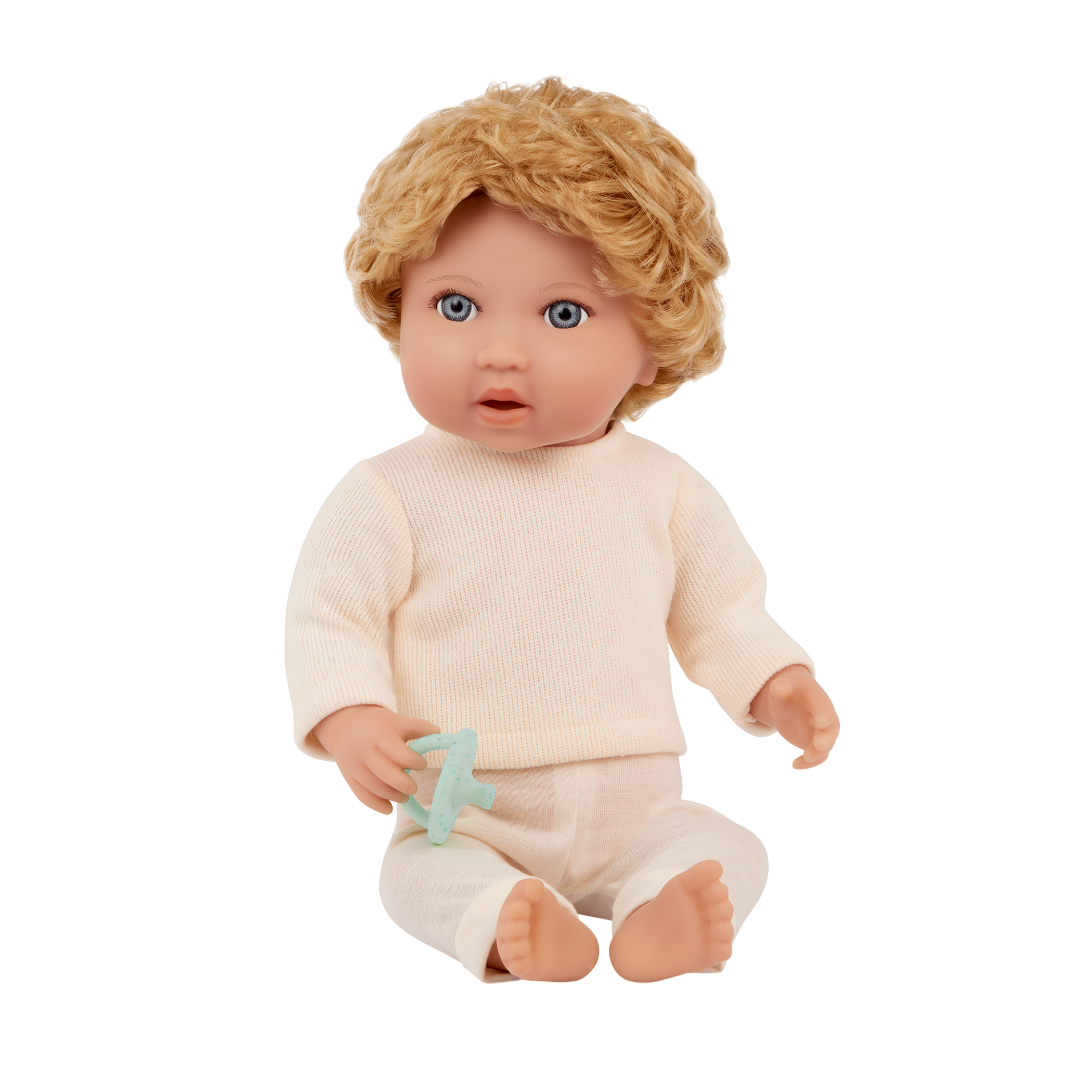 Baby Doll with Short Blonde Hair