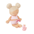 Plush Bath Doll with Blonde Hair and pink rubber ducky