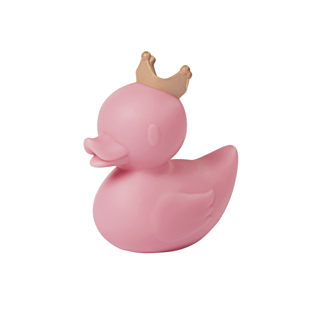 Plush Bath Doll - Medium Skin and Brown Hair - and a rubber ducky