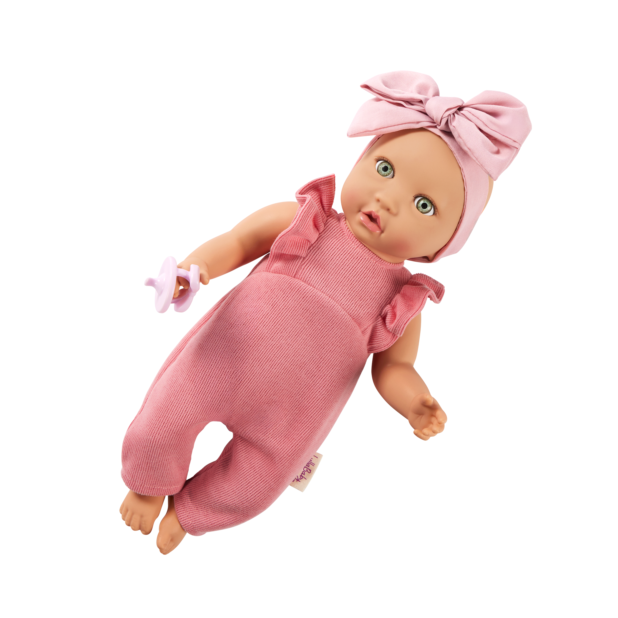LullaBaby doll in pink romper