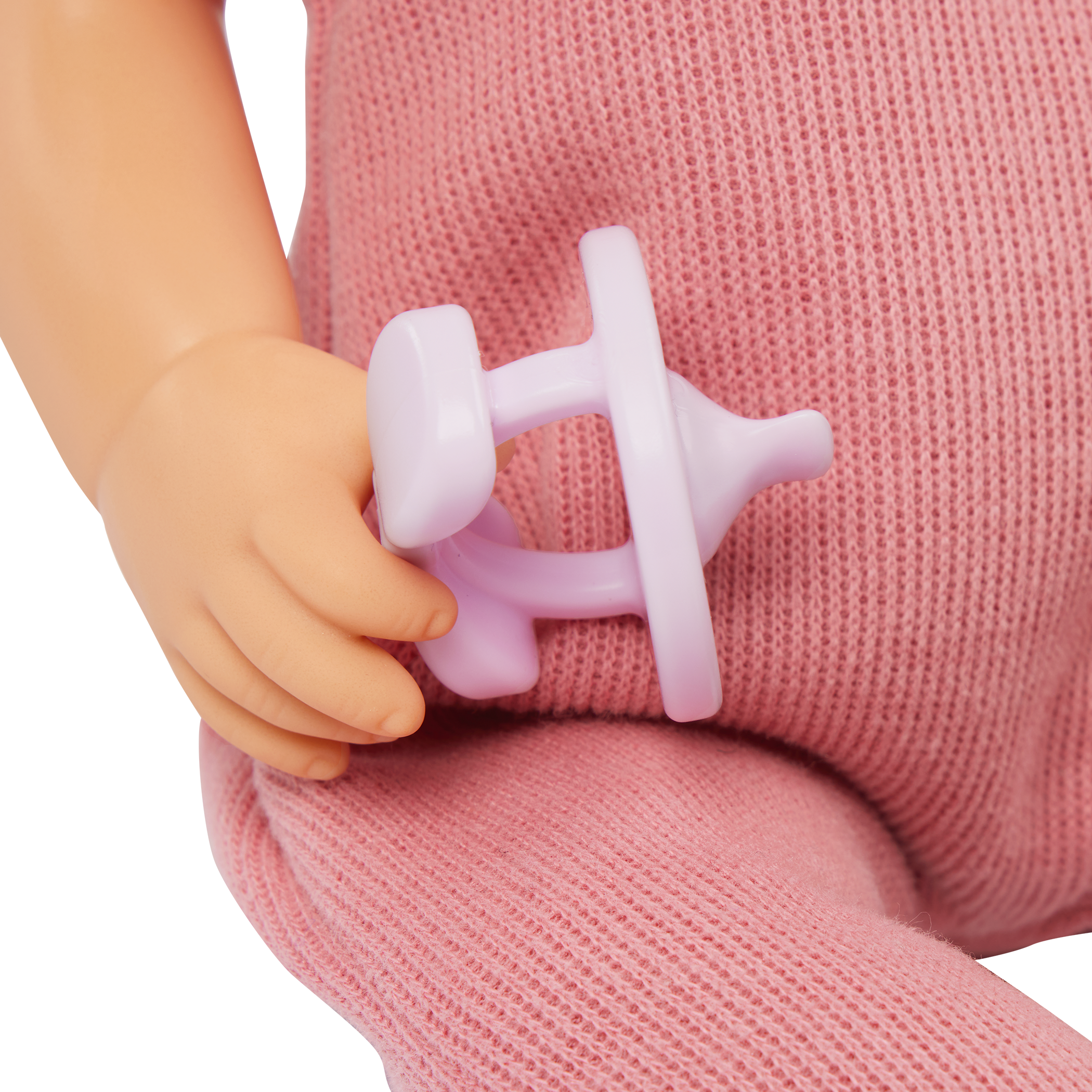 LullaBaby doll in pink romper