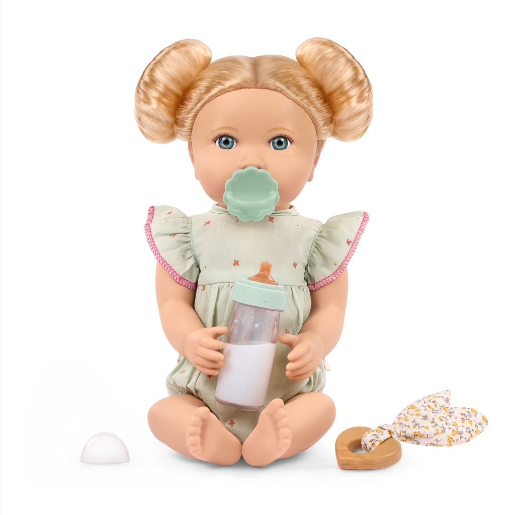 LullaBaby doll with blonde hair and blue outfit