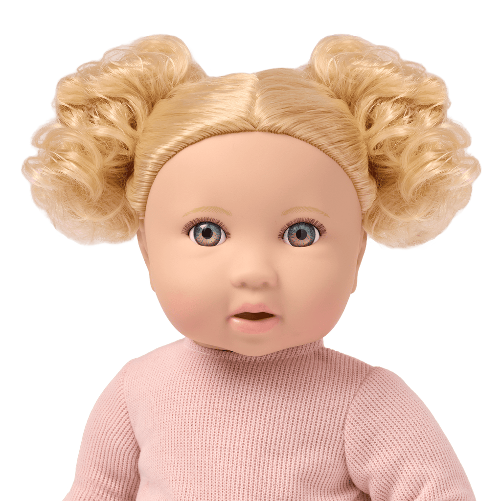 LullaBaby doll with blonde hair and pink comb
