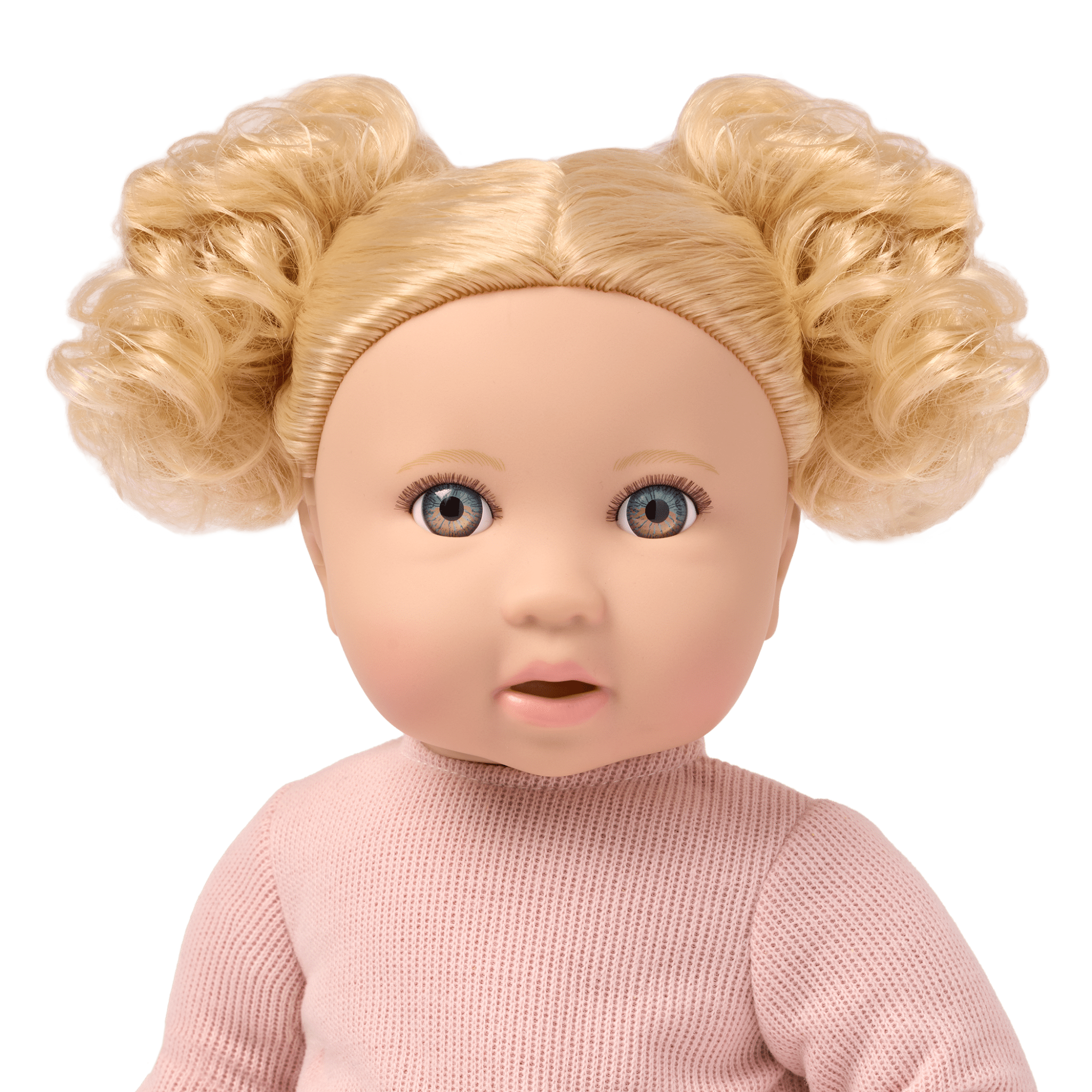 LullaBaby doll with blonde hair and pink comb