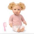 LullaBaby doll with blonde hair and pink comb