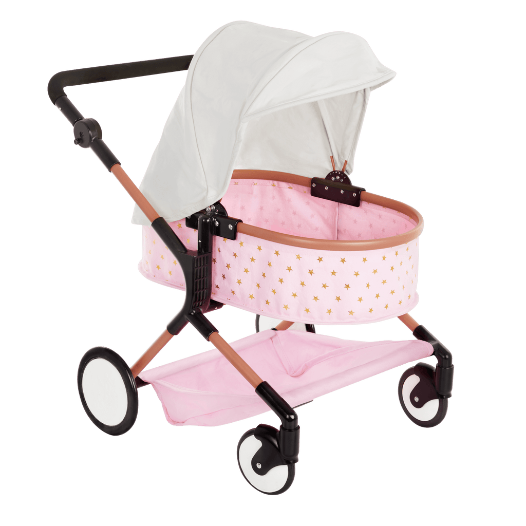 Double Doll Stroller - Pink & Black| Playsets