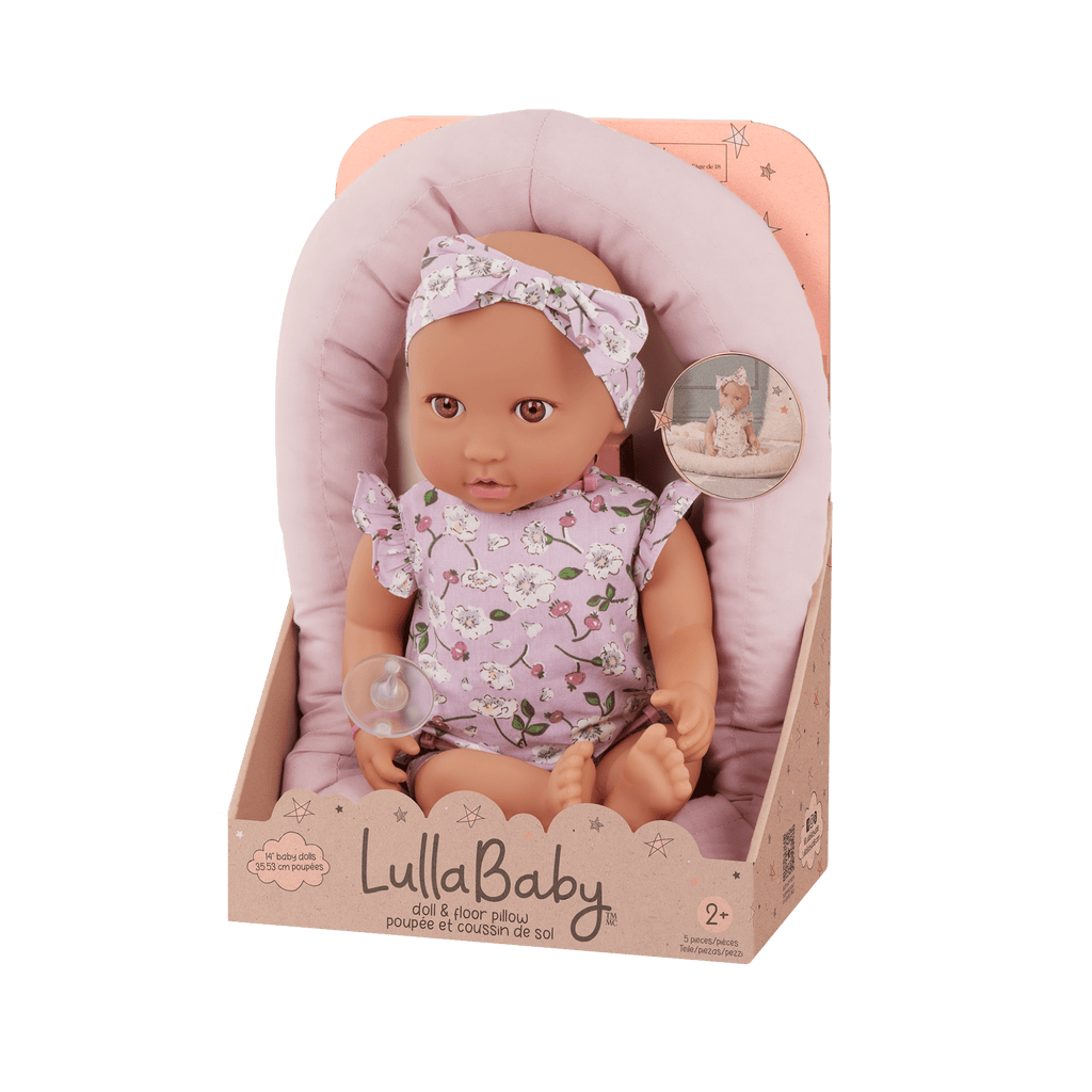 LullaBaby Doll & Plush Bassinet Set