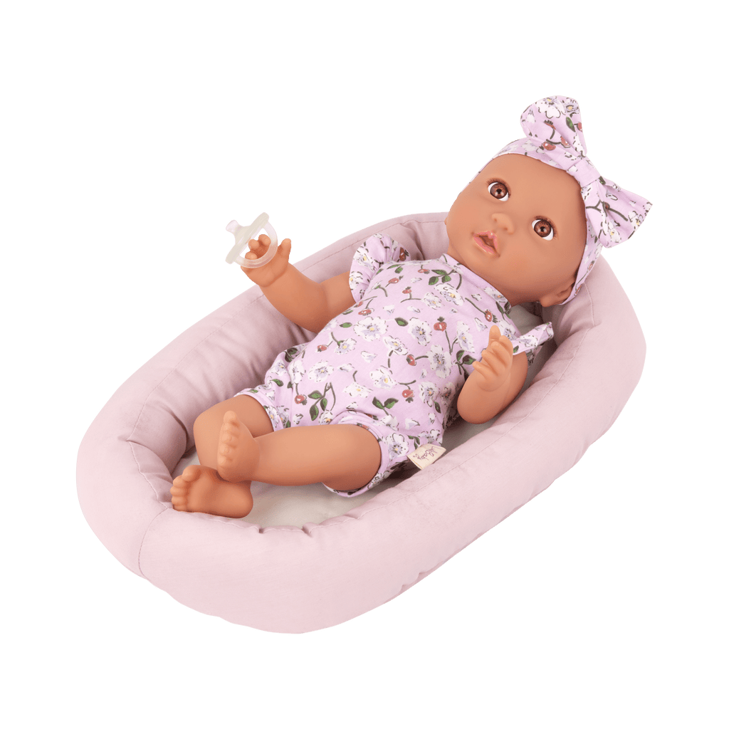LullaBaby Doll & Plush Bassinet Set
