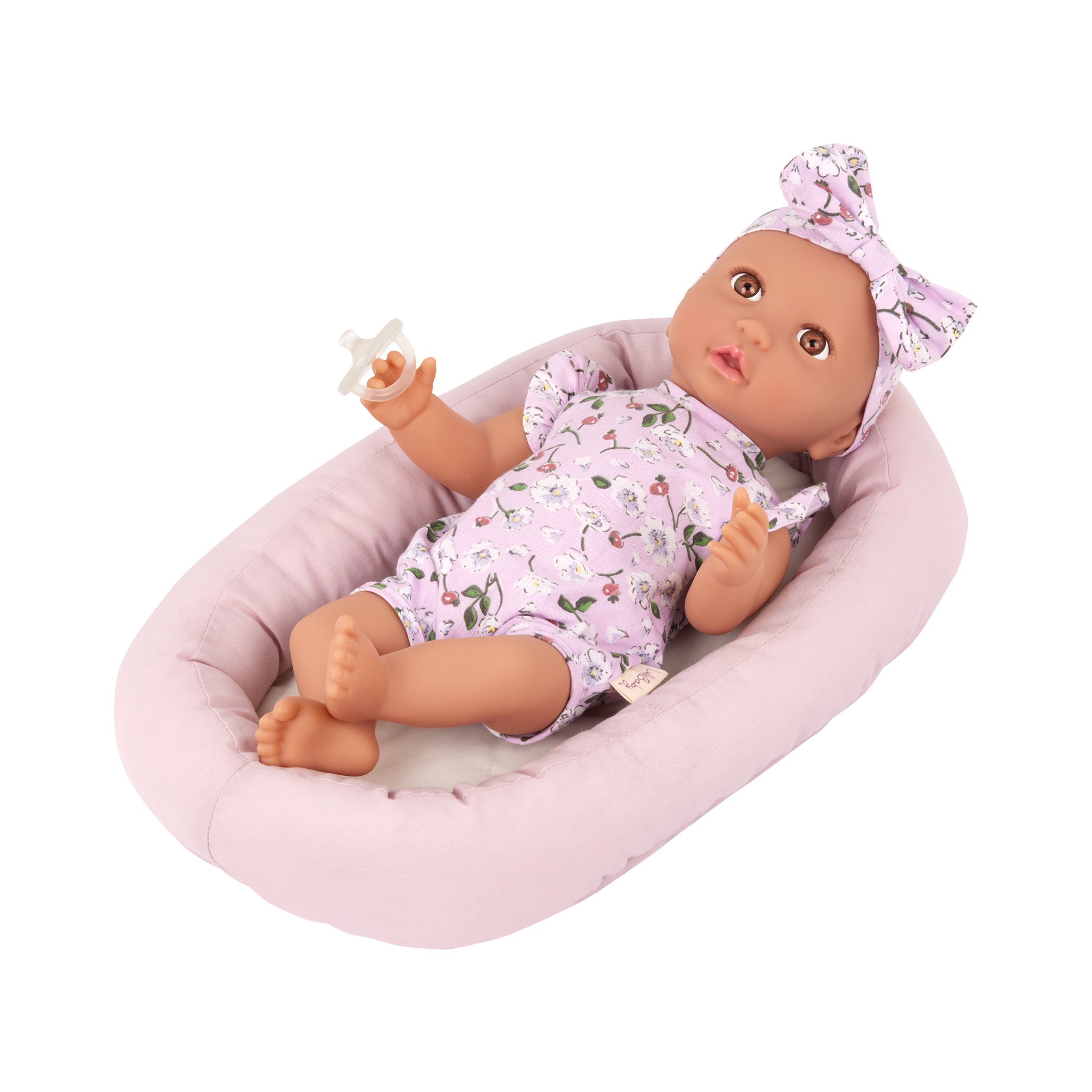 LullaBaby Doll & Plush Bassinet Set