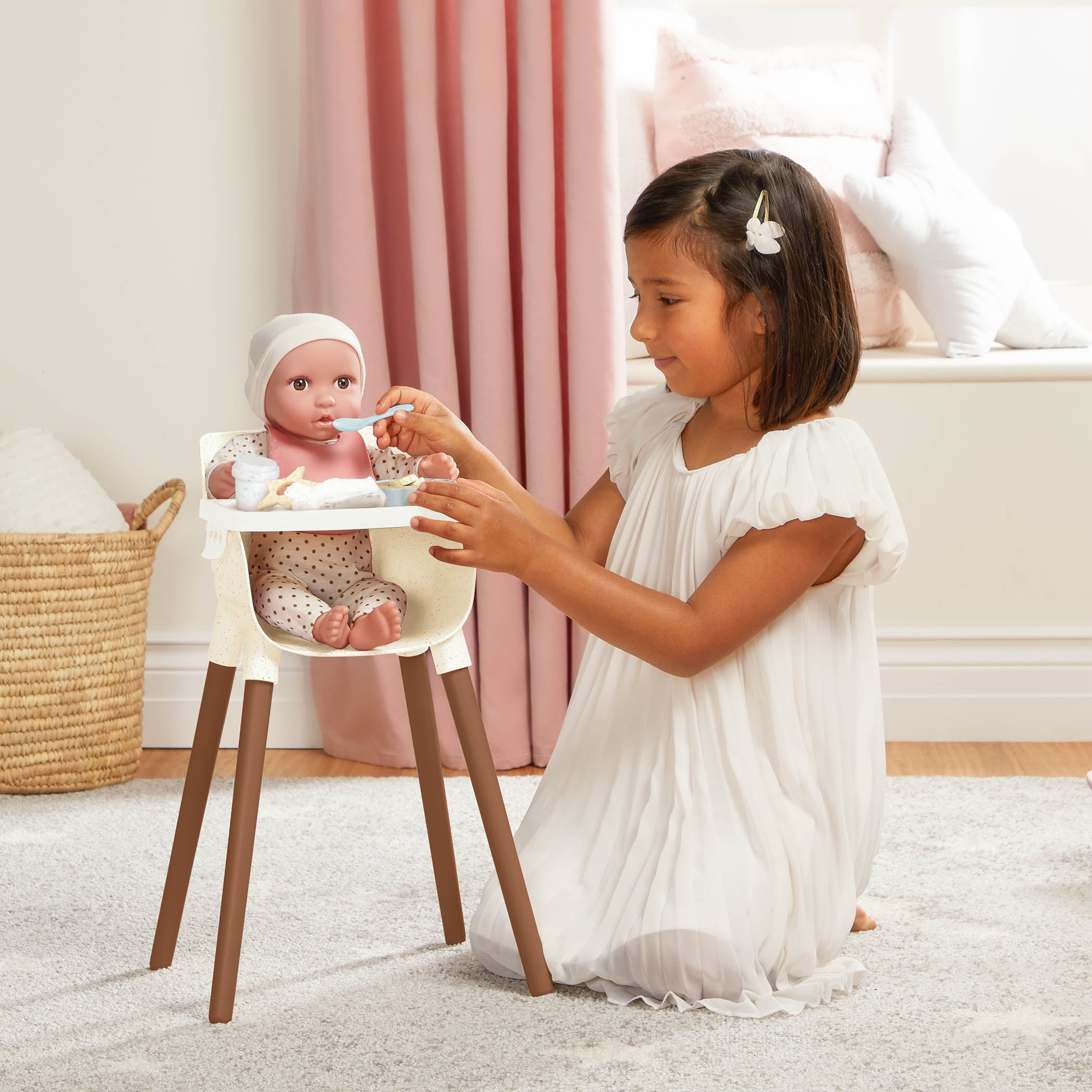 LullaBaby Doll High Chair & Feeding Set