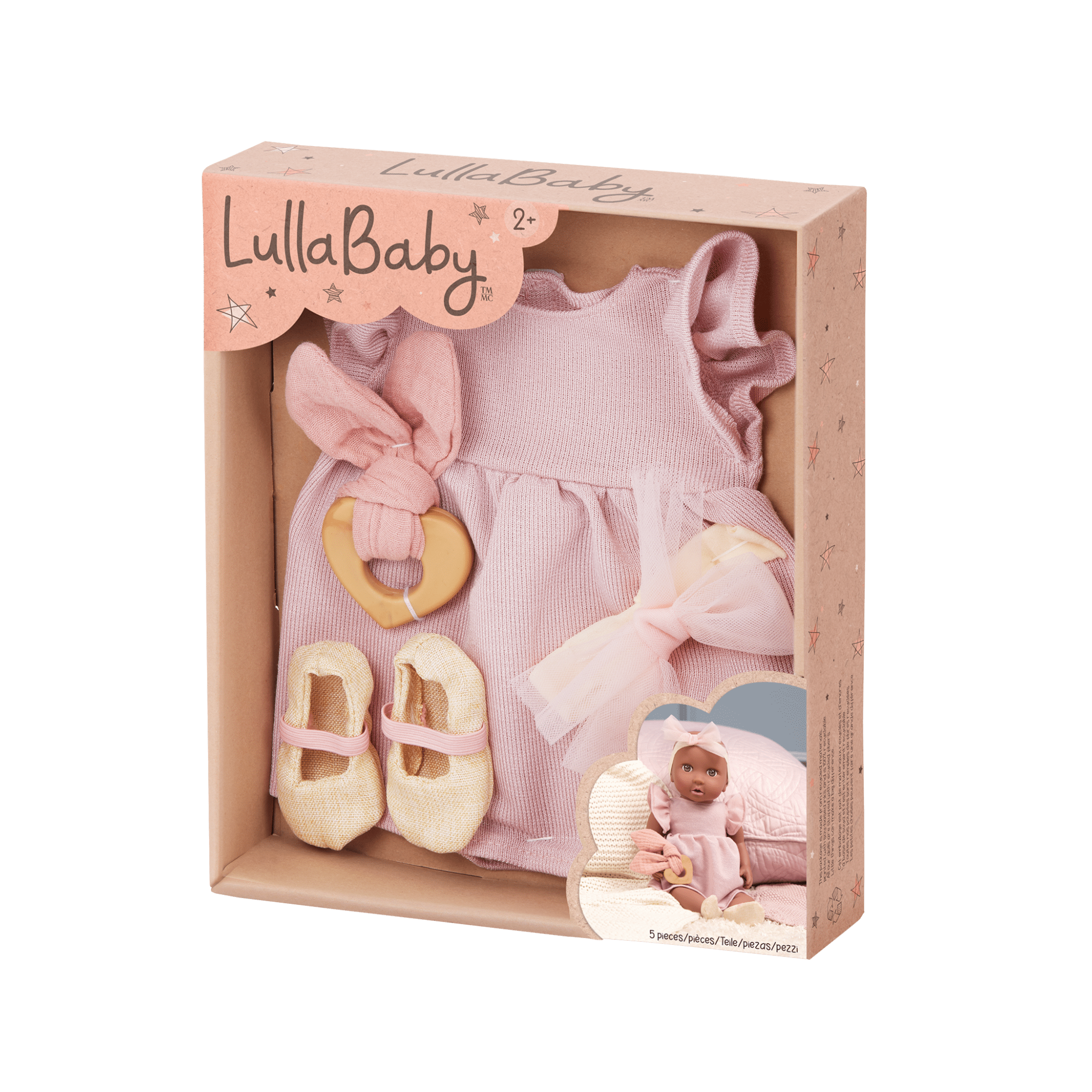 LullaBaby Doll Pink Dress Outfit