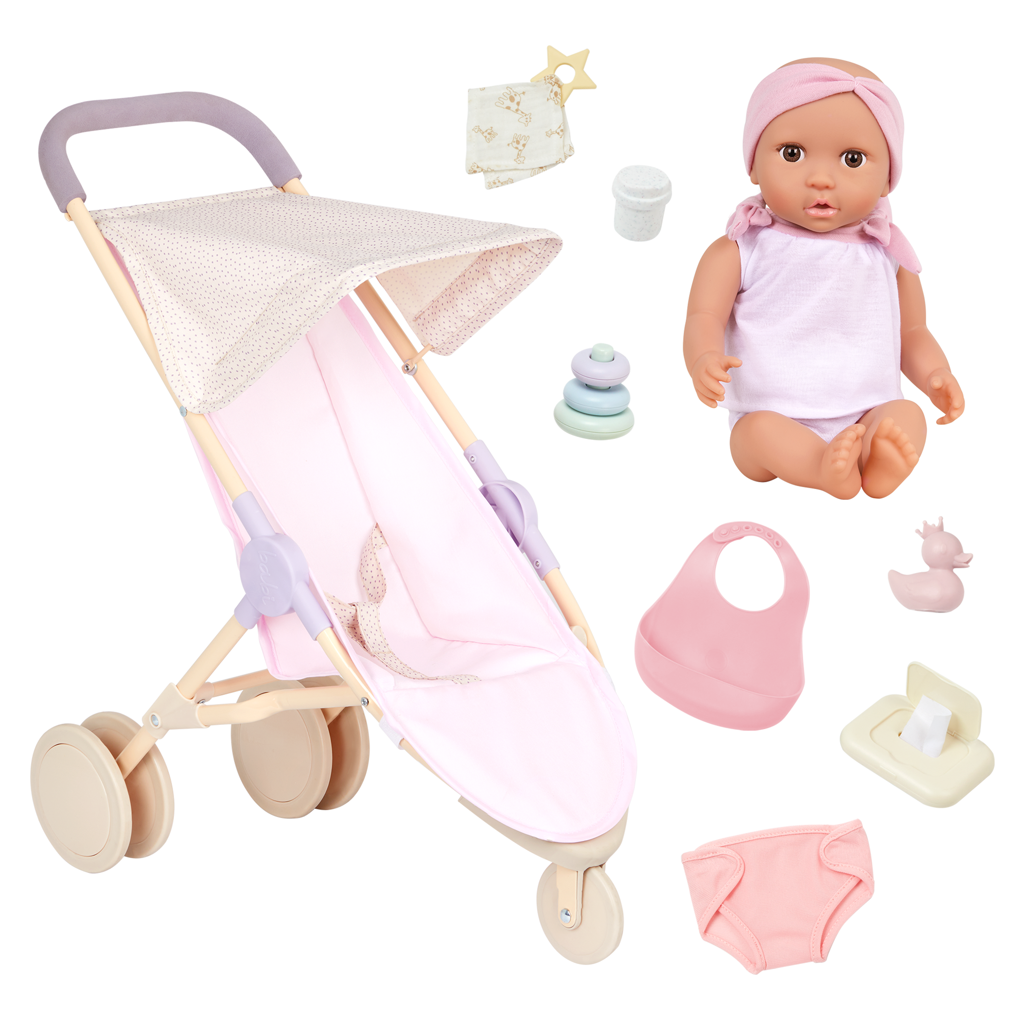Baby Doll & Jogging Stroller Set