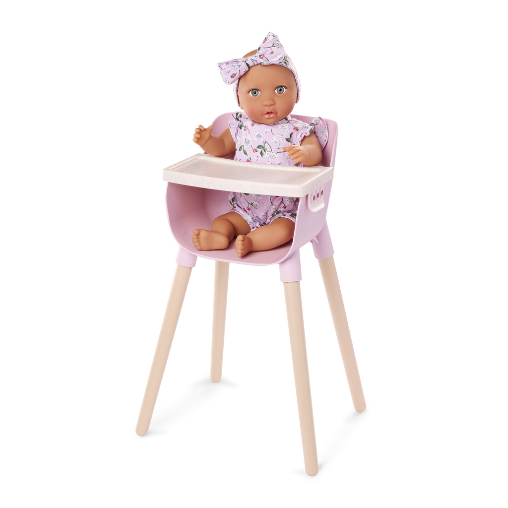 Pink Baby Doll High Chair & Feeding Set